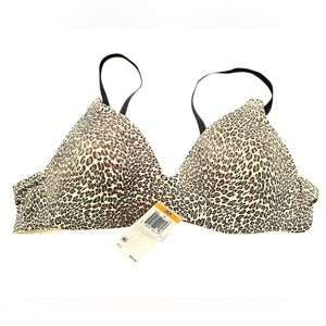 Warner’s Leopard Print Wireless Lightly Lined Comfort Bra 36A New with Tags